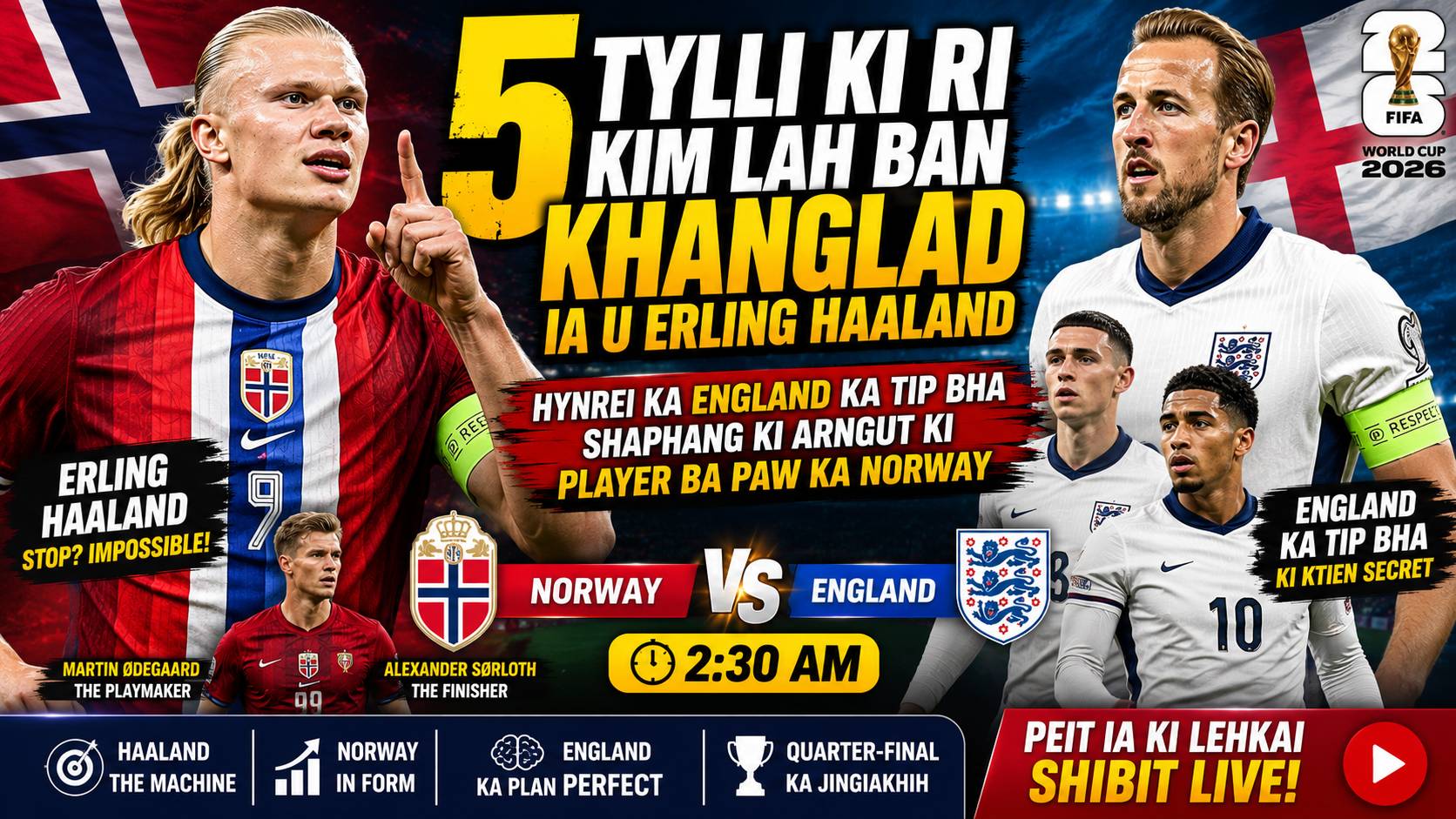 History and head to head Record Norway vs England World Cup 2026